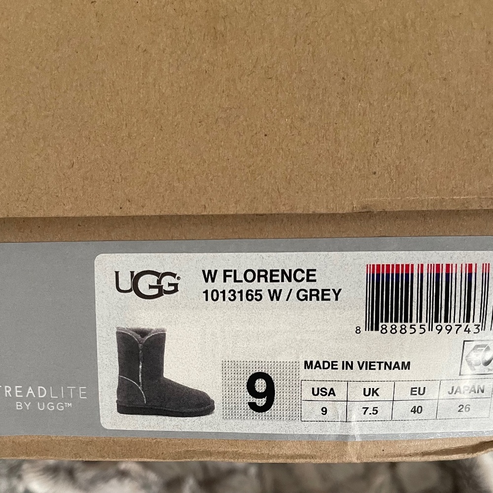 UGG Florence With Zipper Details Size 9 NIB